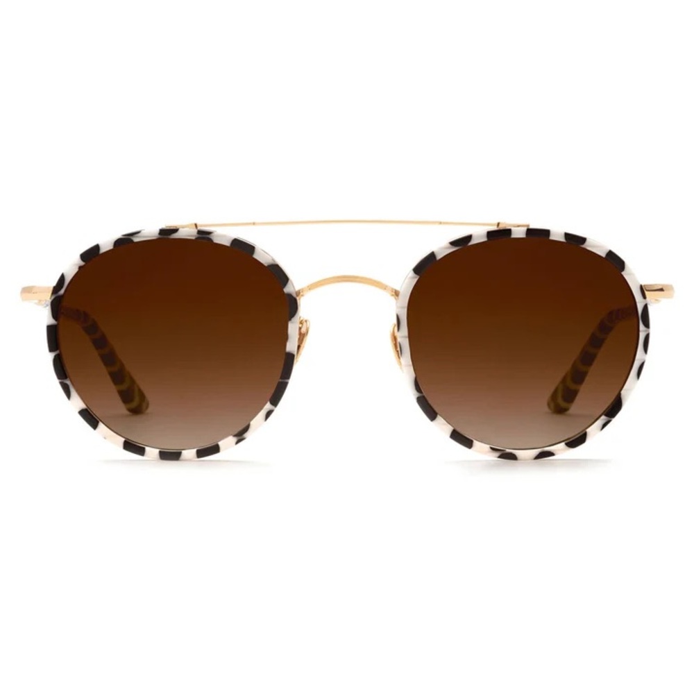 KREWE Porter Sunglasses | 24K Titanium + Matte Domino
